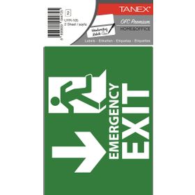 Tanex UYR-105 2'li Acil Çıkış Etiketi
