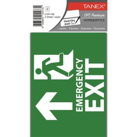 Tanex UYR-106 2'li Acil Çıkış Etiketi