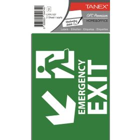 Tanex UYR-107 2'li Acil Çıkış Etiketi