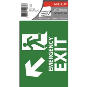 Tanex UYR-108 2'li Acil Çıkış Etiketi