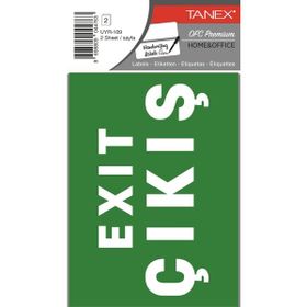 Tanex UYR-109 2'li Acil Çıkış Etiketi