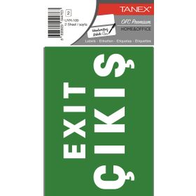 Tanex UYR-109 2'li Acil Çıkış Etiketi
