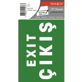 Tanex UYR-109 2'li Acil Çıkış Etiketi