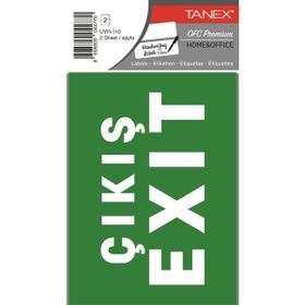 Tanex UYR-110 2'li Acil Çıkış Etiketi