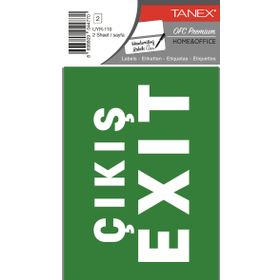 Tanex UYR-110 2'li Acil Çıkış Etiketi