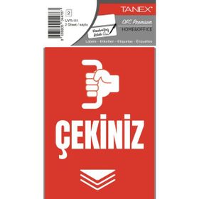 Tanex UYR-111 Çekiniz 2'li Uyarı Etiketi