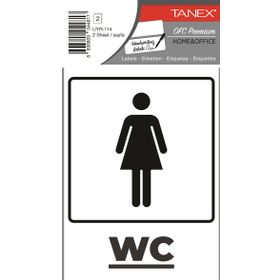 Tanex UYR-114 Bayan Wc 2'li Uyarı Etiketi