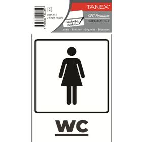 Tanex UYR-114 Bayan Wc 2'li Uyarı Etiketi