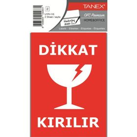 Tanex UYR-116 Dikkat Kırılır 2'li Uyarı Etiketi