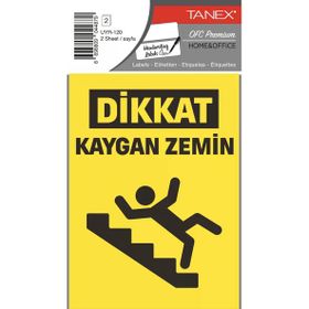 Tanex UYR-120 Kaygan Zemin 2'li Uyarı Etiketi