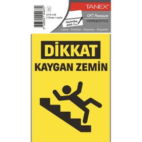 Tanex UYR-120 Kaygan Zemin 2'li Uyarı Etiketi