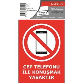 Tanex UYR-124 Cep Telefonu 2'li İkaz Uyarı Etiketi