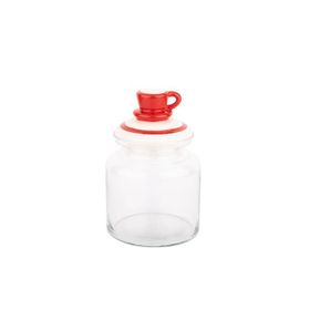 Tantitoni 1085 ml Kırmızı Kupa Seramik Kapaklı Kavanoz