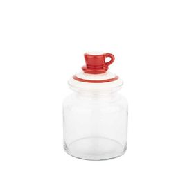 Tantitoni 1085 ml Kırmızı Kupa Seramik Kapaklı Kavanoz