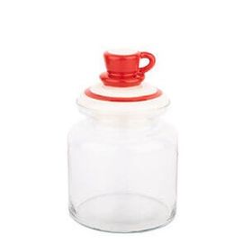 Tantitoni 1085 ml Kırmızı Kupa Seramik Kapaklı Kavanoz