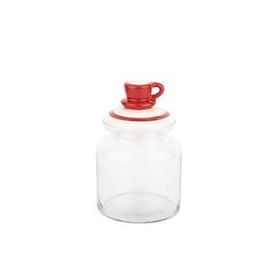 Tantitoni 1085 ml Kırmızı Kupa Seramik Kapaklı Kavanoz