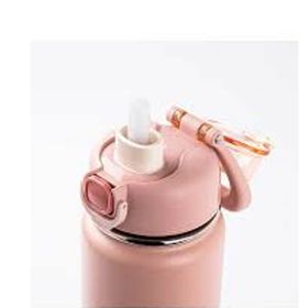 Tantitoni 350 ml Okadı Açık Pembe Desenli Süzgeçli Paslanmaz Çelik Termos