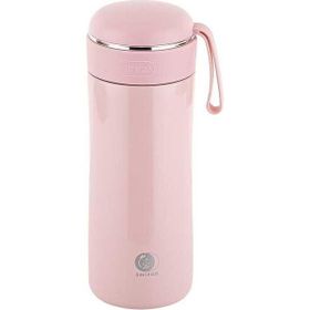 Tantitoni 350 ml Okadı Açık Pembe Desenli Süzgeçli Paslanmaz Çelik Termos