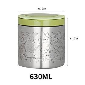 Tantitoni 630 ML Çelik Yuvarlak Desenli Yemek Termosu