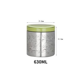 Tantitoni 630 ml Tedemeı Paslanmaz Çelik Yuvarlak Desenli Yemek Termosu