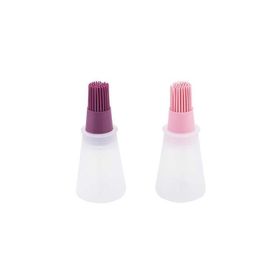 Tantitoni Açık Pembe ve Vişne Silikon 11.6 cm Fırça Seti