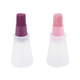Tantitoni Açık Pembe ve Vişne Silikon 11.6 cm Fırça Seti