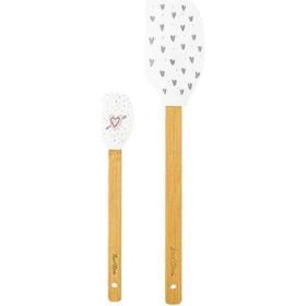 Tantitoni Kalp Desenli 2'li Slikon Spatula Seti