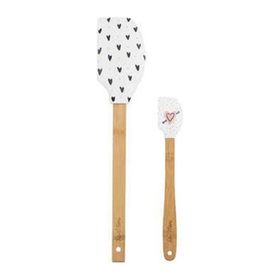 Tantitoni Kalp Desenli 2'li Slikon Spatula Seti