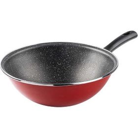 Tantitoni Kırmızı Emaye 28 cm Wok Tava