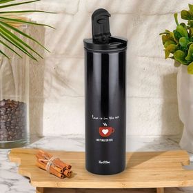 Tantitoni Love Is In The Air Siyah Kırmızı 440 ml Termos
