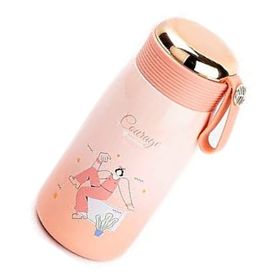Tantitoni Pembe 320 ml Paslanmaz Çelik Desenli Termos