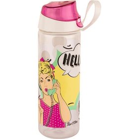 Tantitoni Plastik Popart Hello Desenli 750 ml Su Şişesi