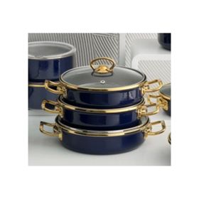Tantitoni TONY E161820TSM Lacivert Gold Emaye 6 Parça Tencere Seti