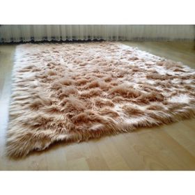 Tappeto Kuzu Kürkü Dekoratif Post 80x300 cm Camel Salon Halı