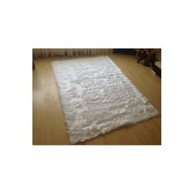 Tappeto Kuzu Kürkü Dekoratif Post Beyaz 80x150 cm Salon Halı