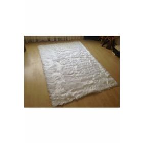 Tappeto Kuzu Kürkü Dekoratif Post Beyaz 80x150 cm Salon Halı