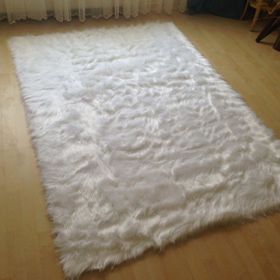Tappeto Kuzu Kürkü Dekoratif Post Beyaz 80x150 cm Salon Halı