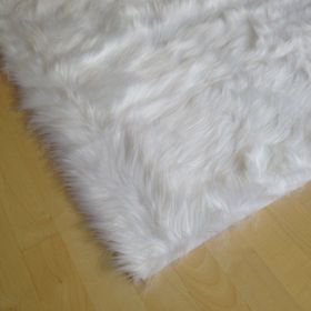 Tappeto Kuzu Kürkü Dekoratif Post Beyaz 80x200 cm Salon Halı