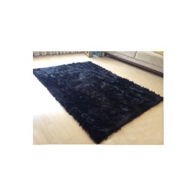 Tappeto Kuzu Kürkü Dekoratif Post Siyah 80x150 cm Salon Halı