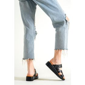 Taran Lona Toka Detaylı Casual Terlik