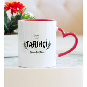 Tarihçi Kalpli Kupa Bardak