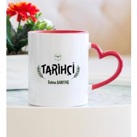 Tarihçi Kalpli Kupa Bardak
