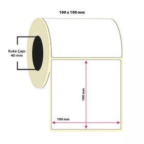Taroks 100x100 mm 500 Adet Kuşe Rulo Etiket