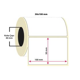 Taroks 100x100 mm 500 Adet Kuşe Rulo Etiket
