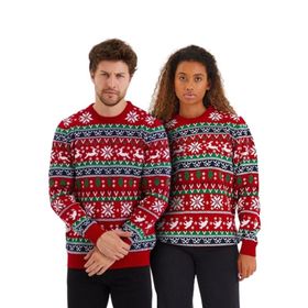 Tarz Cool NOELKZKR200S Kırmızı Yeşil Beyaz Christmas Yılbaşı Kazağı