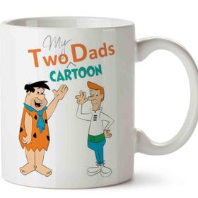 Taş Devri Jetsons Two Dads Cartoon Baskılı Kupa