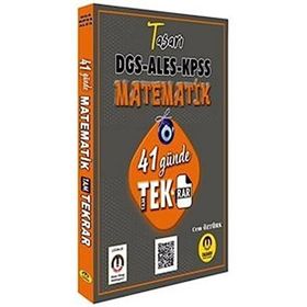 Tasarı Akademi Yayınları - DGS ALES KPSS Matematik 41 Günde Tekrar