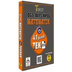 Tasarı Akademi Yayınları - DGS ALES KPSS Matematik 41 Günde Tekrar