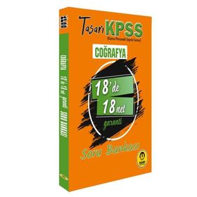 Tasarı Akademi Yayınları - KPSS Coğrafya 18'de 18 Net Soru Bankası
