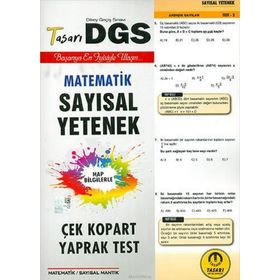 Tasarı Yayınları DGS Matematik Sayısal Yetenek Çek Kopart Yaprak Test